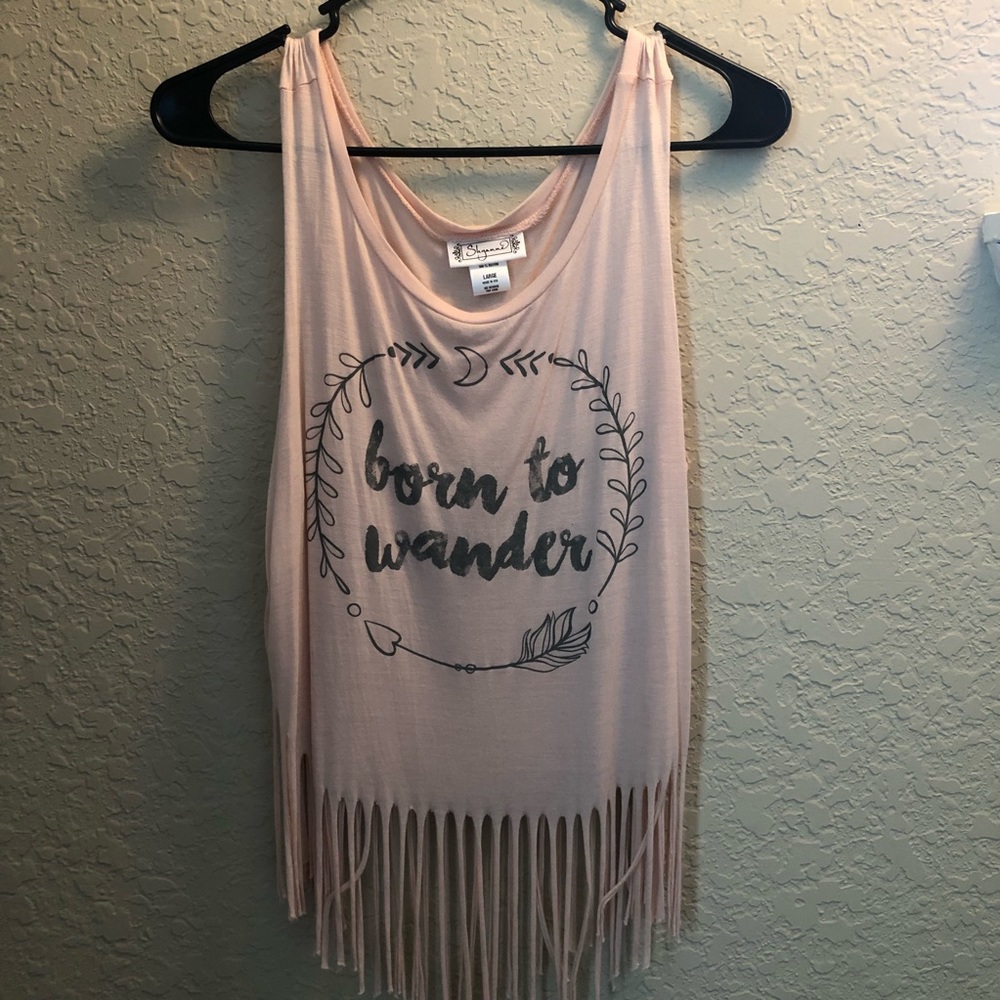 Born to Wander Fringe Tank
